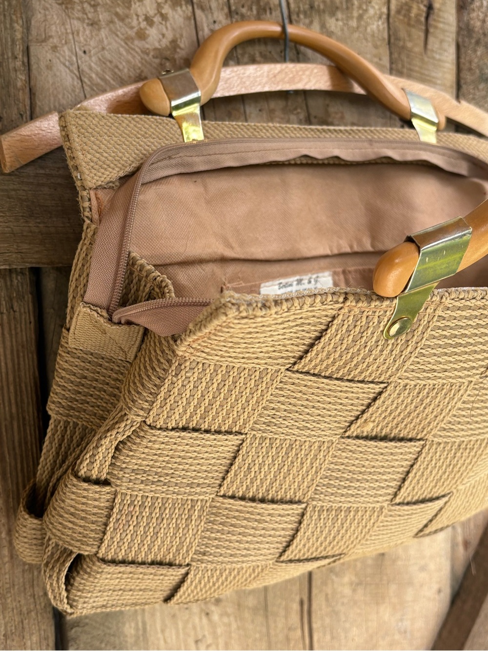 Vintage 70 s Woven HandBag Bertini M. & G. - Picture 3 of 9